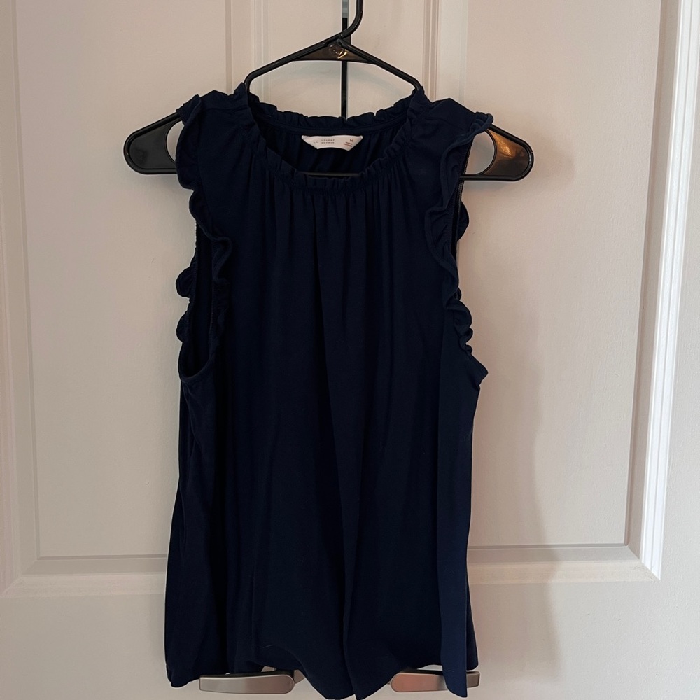 LC Lauren Conrad Sleeveless Ruffled Blouse